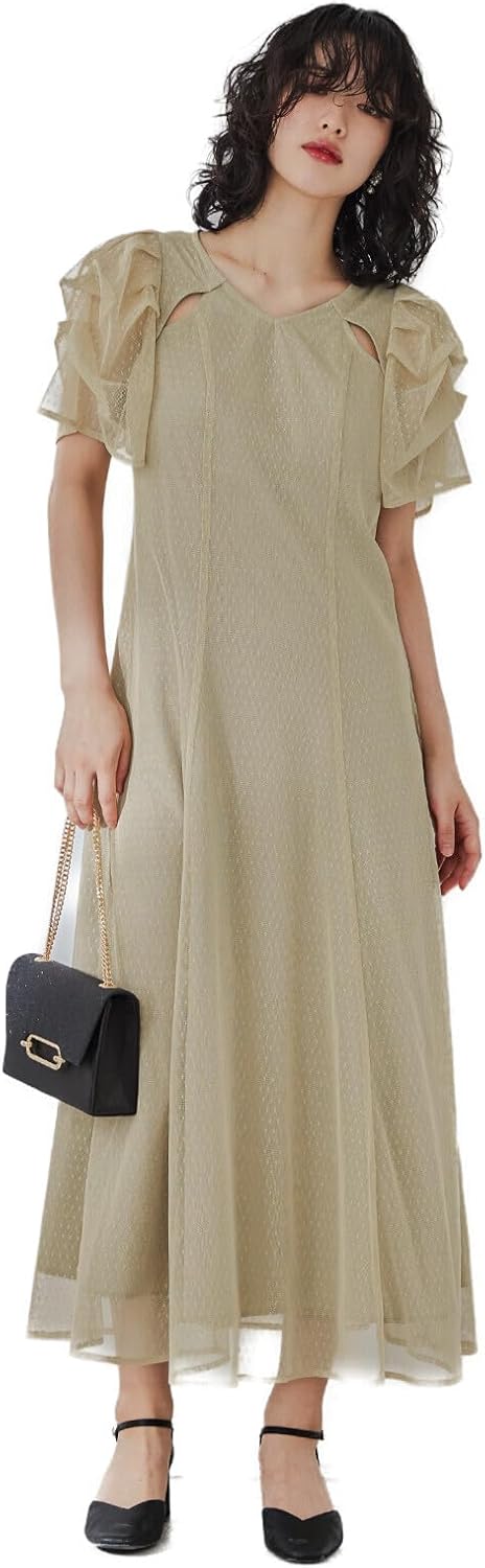 Amazon.co.jp: [niana] カットアウトドットチュールドレス